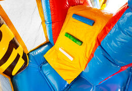 Bestel nu Inflatable springkussen met glijbaan en dak in amazon safari thema voor kinderen