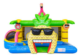 Opblaasbaar springkussen in Flamingo thema bestellen voor kinderen. Kopen springkussens online bij JB Inflatables Nederland 