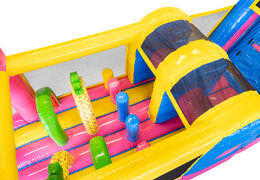 13 meter lange Flamingo opblaasbare stormbaan kopen voor kinderen. Bestel opblaasbare stormbanen nu online bij JB Inflatables Nederland