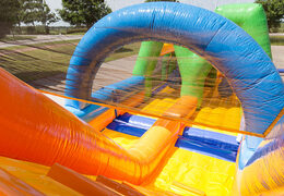 Stormbaan 27m Dubbel in vrolijke kleuren voor kids bestellen. Koop opblaasbare stormbanen nu online bij JB Inflatables Nederland