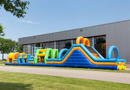 Opblaasbare 27 meter lange dubbele stormbaan in vrolijke kleuren bestellen voor kids. Koop opblaasbare stormbanen nu online bij JB Inflatables Nederland