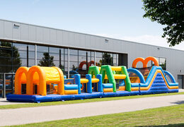 Bestel een 27 meter dubbele stormbaan in vrolijke kleuren voor kinderen. Bestel opblaasbare stormbanen nu online bij JB Inflatables Nederland