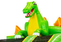 Mega dino op springkussen met groene kleur