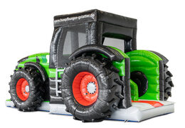 Opvallende springkussen met bedrijfsgegevens op maat bestellen