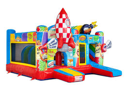 Rood blauw geel raket bommetje comic thema multiplay