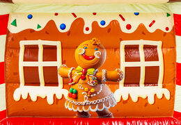 Illustratie van Gingerbread poppetje op springkussen Slide Combo bestellen JB Meppel