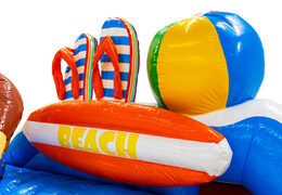 Springkussen thema beach met 3d slippers, surfboard en bal online bestellen