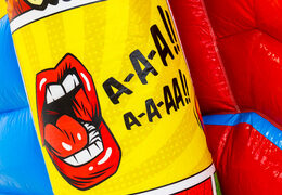 Cartoon Illustratie op springkussen Dubbelslide  thema Comic