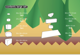 Inhoud van Softplay Large set in Jungle - Dino thema online kopen