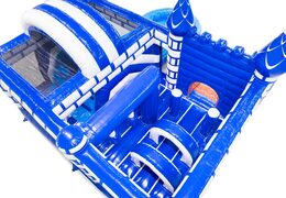 Binnenkant springkussen met bogen, pilaren en stootzakken te koop bij JB