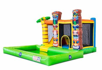Multi splash bounce Hawaï springkussen met of zonder bad bestellen voor kinderen. Koop springkussen onlin bij JB Inflatables Nederland