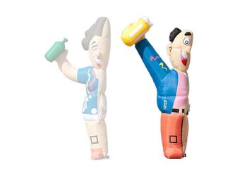 Opblaasbare abraham pop feestend half te koop voor verjaardagen