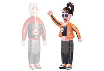 Opblaasbare Sarah pop gabber kopen als blikvanger voor verjaardagen