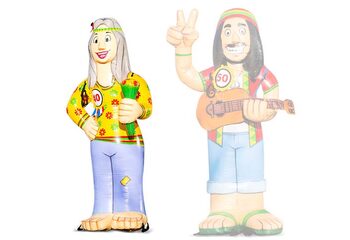 Opblaasbare hippie Sarah pop kopen als blikvanger voor verjaardagen