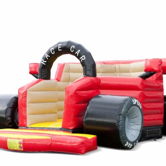 Uniek F1 auto springkussen  kopen voor kinderen. Bestel springkussens online bij JB Inflatables Nederland