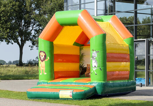 Midi opblaasbare springkussen kopen in jungle thema voor kinderen. Koop nu springkussens online bij JB Inflatables Nederland
