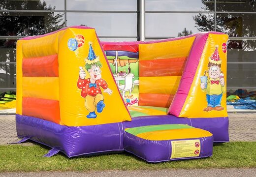 Klein open springkussen te koop in het thema feest voor kids. Koop springkussens online bij JB Inflatables Nederland