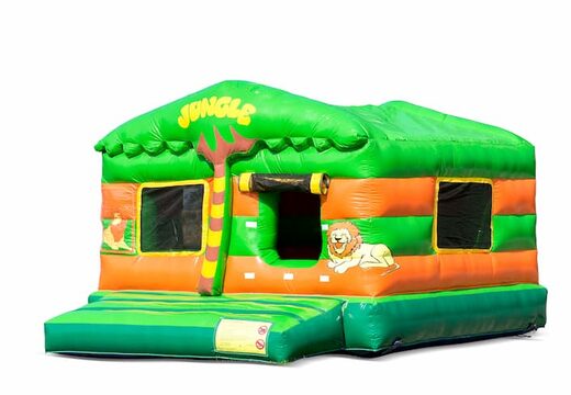 Opblaasbare play fun overdekt ballenbak springkussen kopen in thema jungle oerwoud voor kinderen. Bestel springkussens online bij JB Inflatables Nederland 