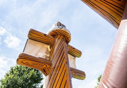 Groot opblaasbaar open speelpark springkussen van 15 meter met glijbaan en spellen kopen in thema sealife world zee voor kinderen