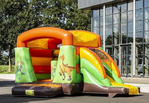 Klein overdekt multifun springkasteel kopen in thema dino voor kinderen. Koop springkastelen online bij JB Inflatables  Nederland