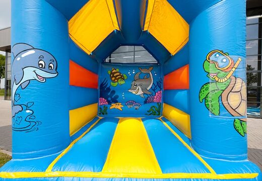 Klein overdekt springkussen kopen in thema seaworld voor kinderen