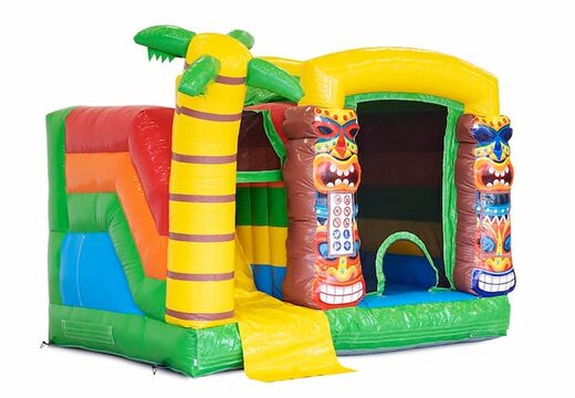 Bestel opblaasbaar multiplay springkasteel in thema Hawaï bij JB Inflatables Nederland. Koop springkastelen online bij JB Inflatables Nederland