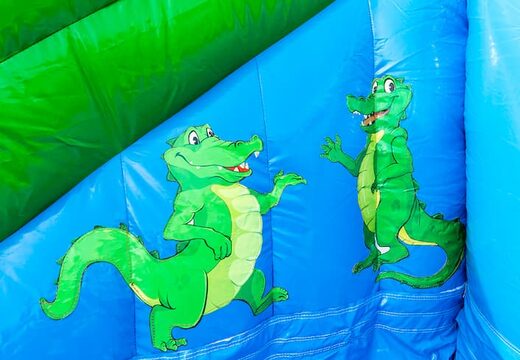 Splashy Krokodil springkussen met bad kopen bij JB Inflatables Nederland. Bestel springkussens online bij JB Inflatables Nederland