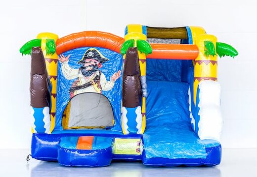 Klein overdekt opblaasbaar multiplay springkasteel bestellen in thema piraat voor kinderen. Koop opblaasbare springkastelen online bij JB Inflatables Nederland