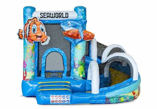 Mini opblaasbare multiplay springkasteel in nemo thema te bestellen voor kinderen. Bestel opblaasbare springkastelen online at JB Inflatables Nederland