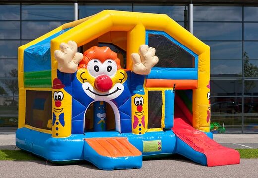 Medium opblaasbare multiplay springkasteel in clown thema te bestellen voor kinderen. Bestel opblaasbare springkastelen online at JB Inflatables Nederland