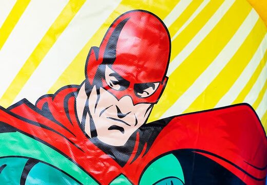 Bestel opblaasbare slide combo springkasteel voor kinderen in superhero thema. Opblaasbare springkastelen met glijbaan te koop bij JB Inflatables Nederland