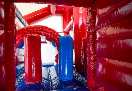 Medium opblaasbare multiplay springkussen met glijbaan in brandweer thema bestellen voor kinderen. Bestel opblaasbare springkussens online at JB Inflatables Nederland