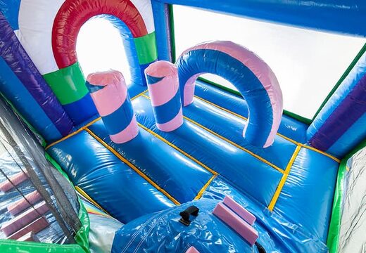 Koop medium opblaasbare unicorn springkasteel met glijbaan voor kinderen. Bestel opblaasbare springkastelen online at JB Inflatables Nederland 