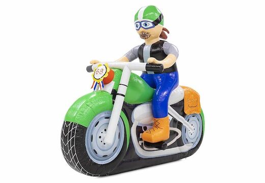 opblaasbare abraham pop op groene motor die extra groot is te kopen