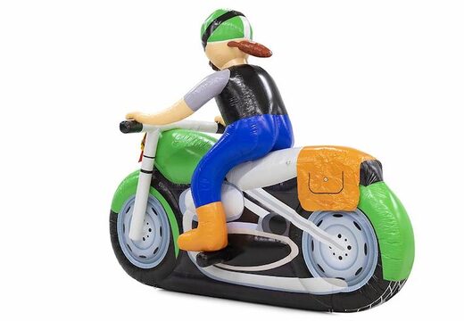 opblaasbare abraham pop op groene motor die extra groot is bestellen