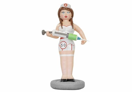 Opblaasbare Sarah pop zorg zuster dokter in de tuin blikvanger kopen voor 50 verjaardag vrouw feest jubileum bij JB Inflatables