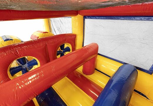 Bestel modulaire 13.5 meter lange stormbaan in standaard thema met passende 3D objecten bestellen voor kinderen.  Koop opblaasbare stormbanen nu online bij JB Inflatables Nederland