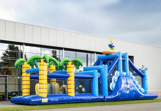 Surf run 17m stormbaan met 7 spelelementen en kleurrijke objecten voor kids bestellen. Koop opblaasbare stormbanen nu online bij JB Inflatables Nederland