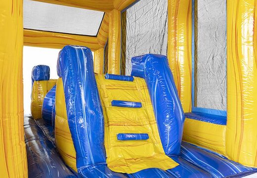 Opblaasbare modulaire 19meter stormbaan in marble thema voor kids kopen. Bestel opblaasbare stormbanen nu online bij JB Inflatables Nederland