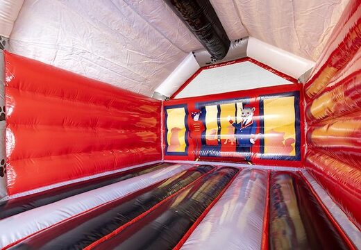 standaard opblaasbaar luchtkussen in dierenhotel met 3d dieren bestellen voor kinderen