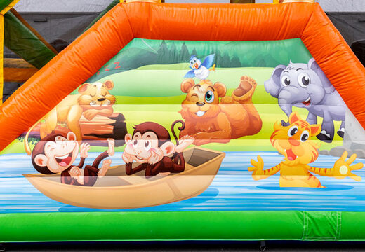 Mega stormbaan Jungle Adventure Run te koop bij JB Inflatables