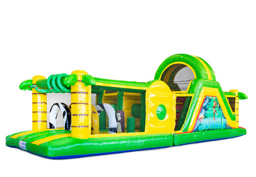 Koop 13 meter lange opblaasbare Jungle stormbaan voor kinderen. Bestel springkussens met stormbanen nu online bij JB Inflatables Nederland