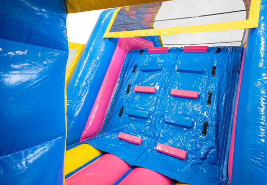 Koop 13 meter lange opblaasbare Flamingo stormbaan voor kinderen. Bestel opblaasbare stormbanen nu online bij JB Inflatables Nederland