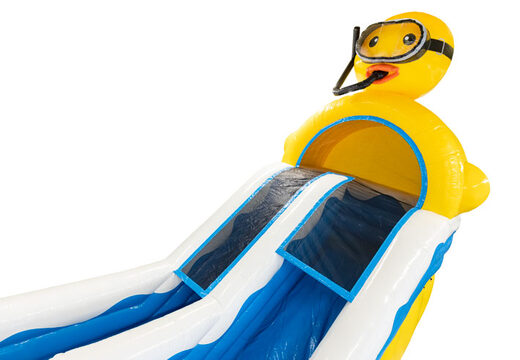 Rubber Duck 4 in 1 glijbaan voor uw kinderen kopen. Bestel opblaasbare glijbanen nu online bij JB Inflatables Nederland
