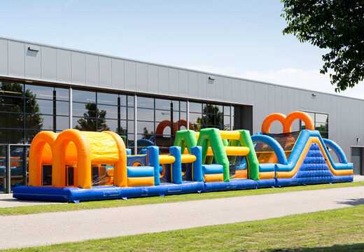 Bestel een 27 meter dubbele stormbaan in vrolijke kleuren voor kinderen. Bestel opblaasbare stormbanen nu online bij JB Inflatables Nederland