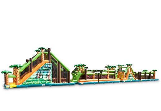 Grote stormbaan springkussen met jungle thema