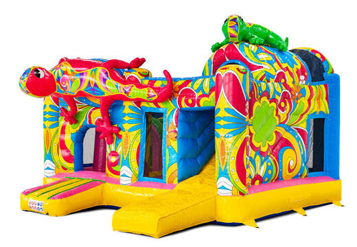 Geel roze blauw kleurrijke bloemenprints op Multiplay Ibiza JB Meppel