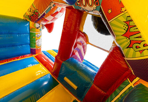 Binnenkant slide combo glijbaan in comic thema