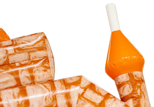 Oranje torentje op standaard springkasteel orange brick van JB in Meppel