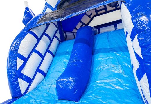 Glijbaan blauw wit van springkussen Slide Combo dubbelslide kopen bij JB